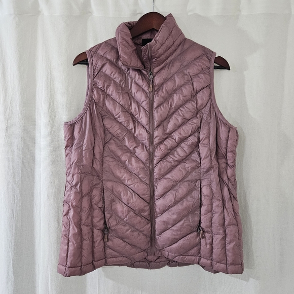 32 Degrees Packable Puffer Vest in Pink Chevron Women’s Size L - Picture 1 of 3